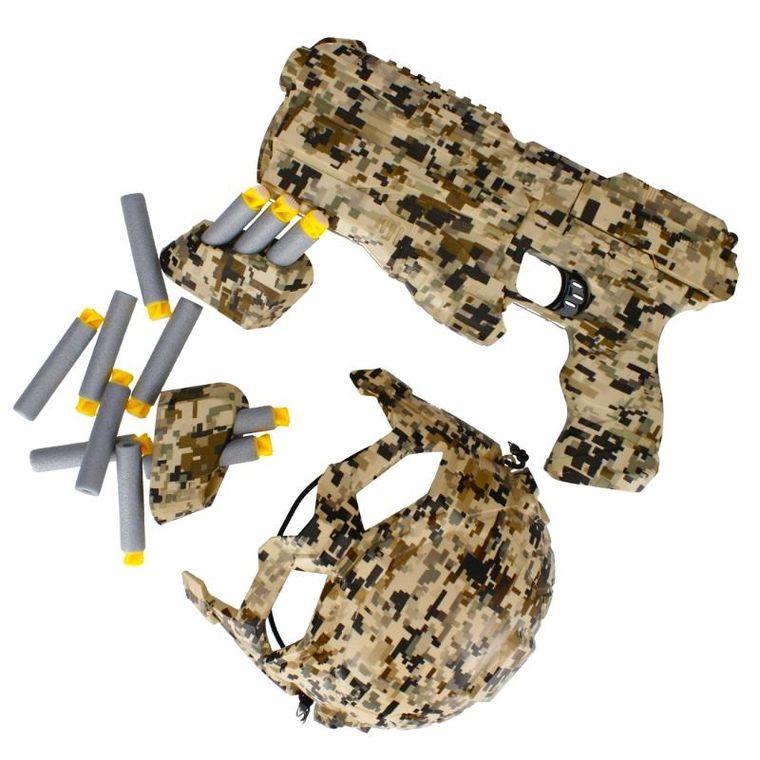 Mega Creative, wyrzutnia, zestaw ze strzałkami, wojsko, zestaw z kaskiem