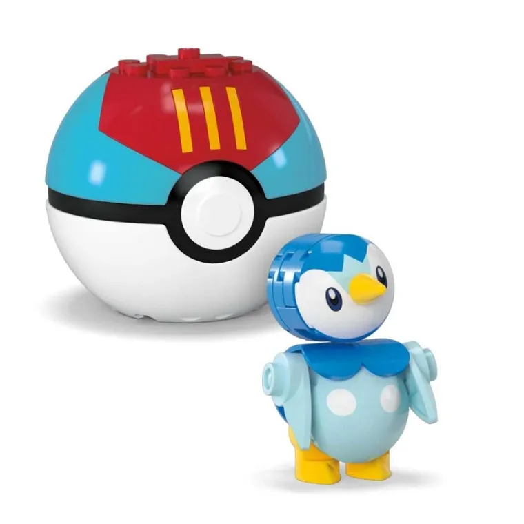 MEGA Pokemon, Pokeball Piplup i Togepi, 2 figurki, klocki, 41 elementów