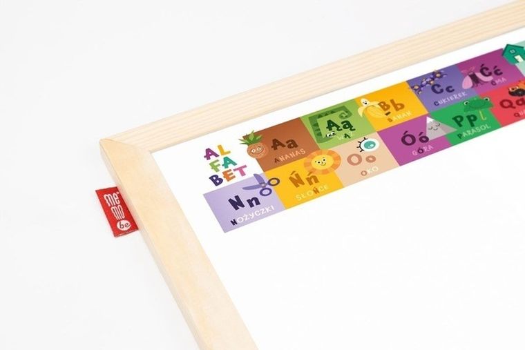 Memobe, Alphabet adventure! tablica edukacyjna, 60-40 cm