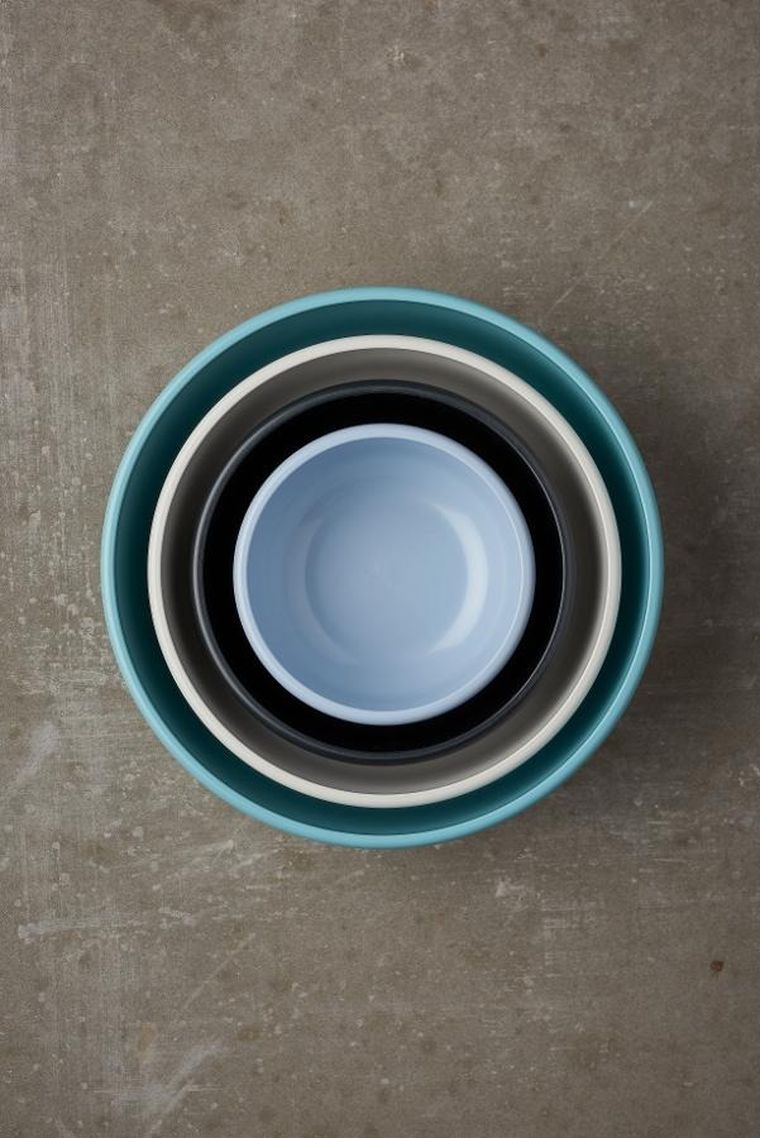 Mepal, Cirqula, zestaw 4 misek, okrągła, Nordic Blue, 500+1000+2000 ml