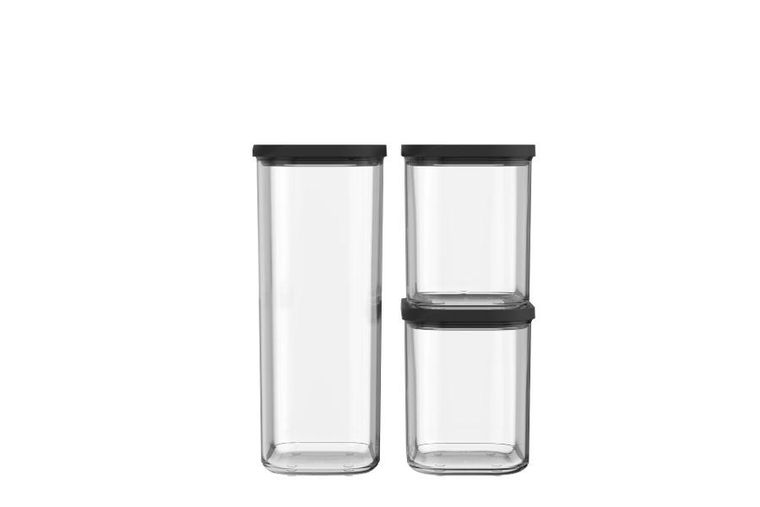 Mepal, Modula, zestaw pojemników, Black, 3 szt.