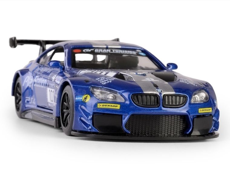 Metal Speed Zone, BMW M6 GT3, pojazd, model metalowy, niebieski, 1:44