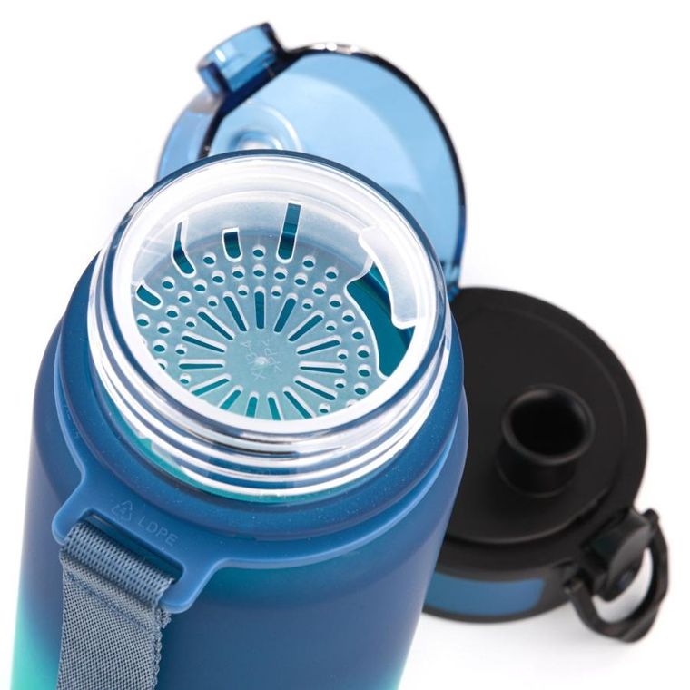 Meteor, bidon sportowy, niebieski/turkusowy, 350 ml