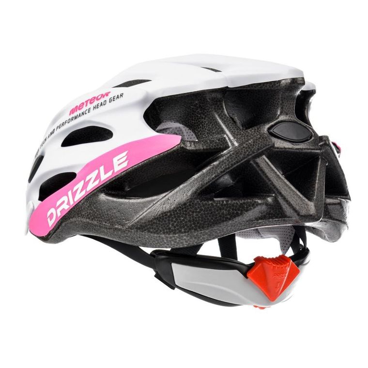 Meteor, Drizzle, kask ochronny, biało-różowy, rozmiar 55-58 cm