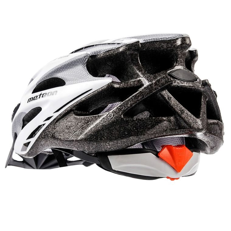 Meteor, Drizzle, MV29, kask rowerowy, rozmiar M, 55-58 cm, biało-szary