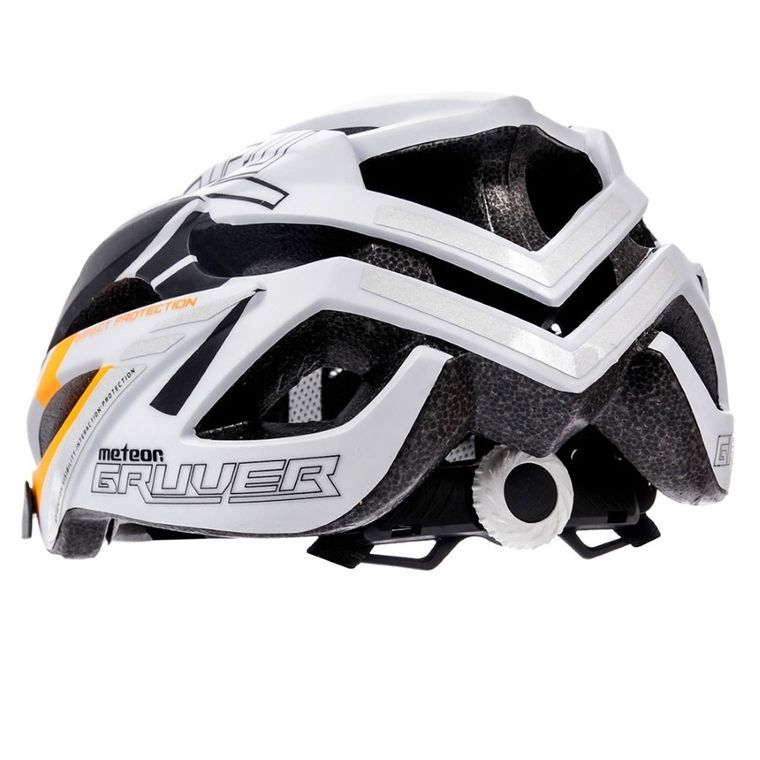Meteor, Gruver, kask rowerowy, rozmiar S, 52-56 cm, biało-czarny