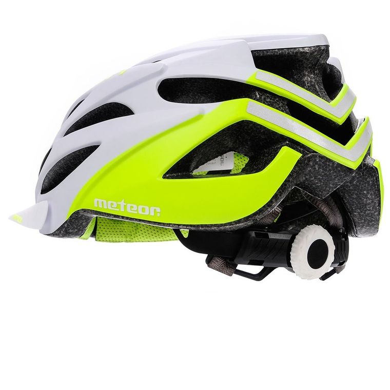 Meteor, Marven, kask rowerowy, rozmiar L, 58-61 cm, biało-zielony