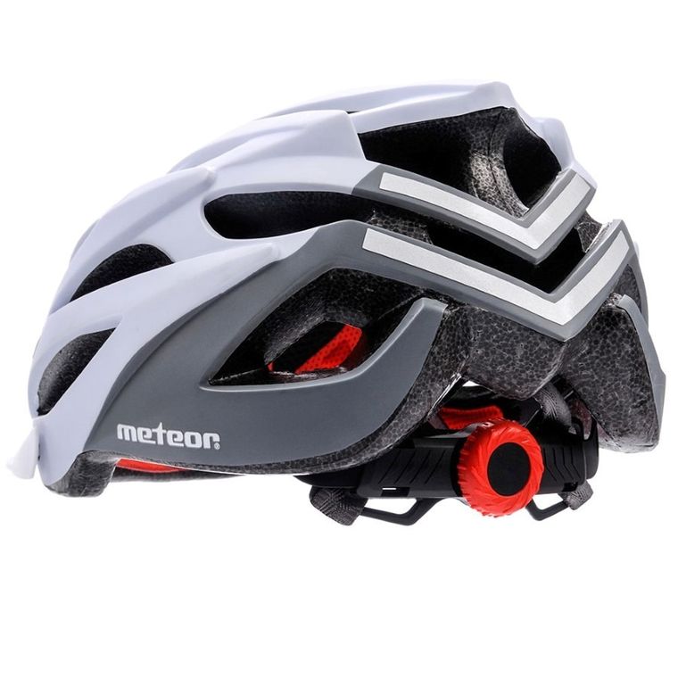 Meteor, Marven, kask rowerowy, rozmiar M, 55-58 cm, biało-szary