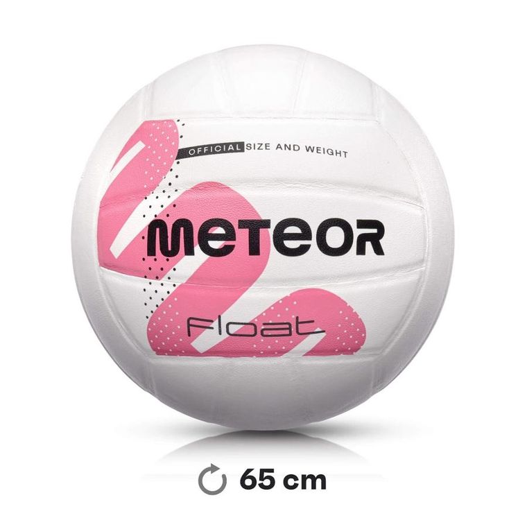 Meteor, piłka siatkowa, PVC, różowy