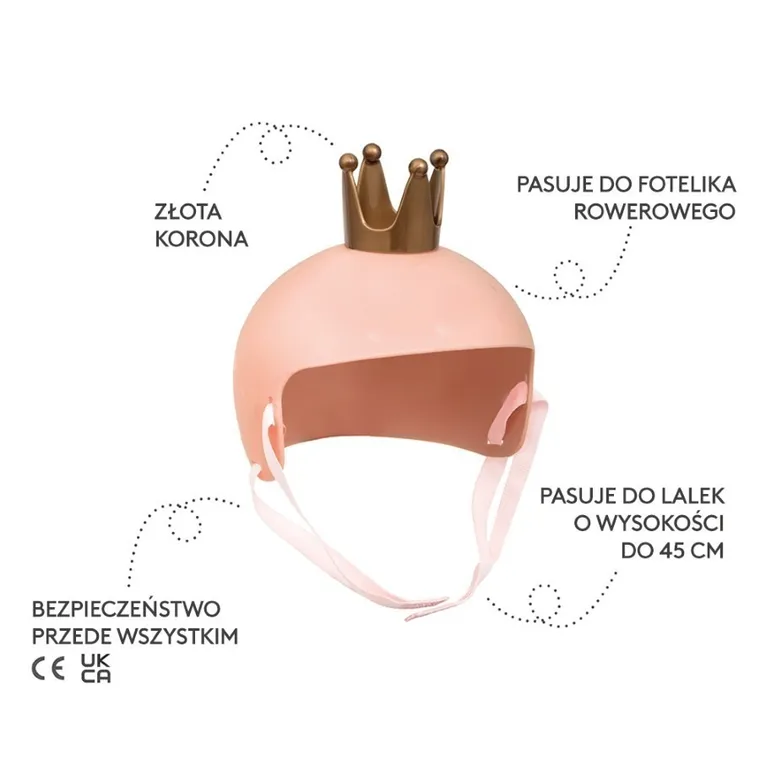 Micki, kask rowerowy dla lalki