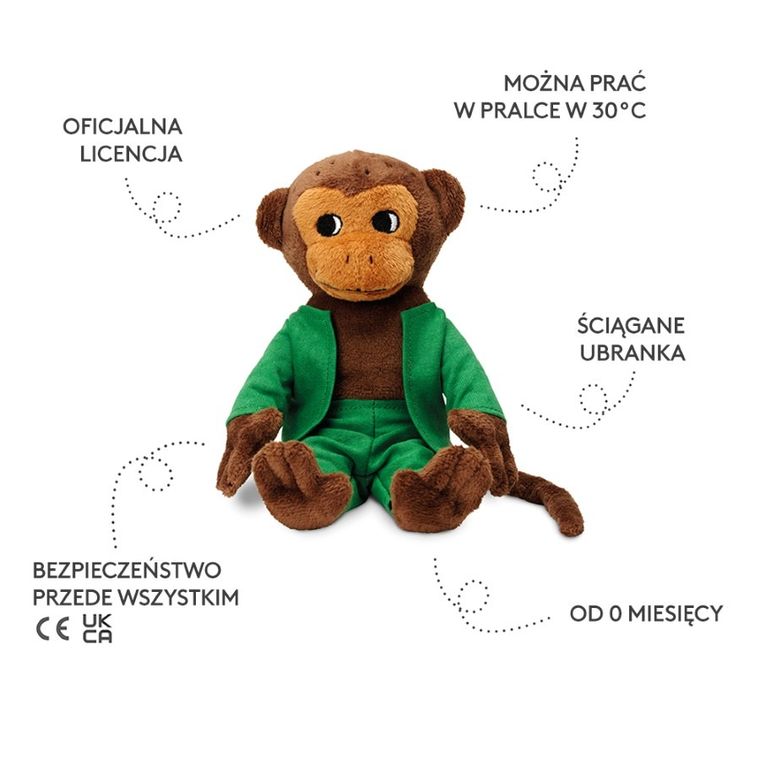 Micki, Pippi Pończoszanka, małpka Pan Nilsson, maskotka, 16 cm