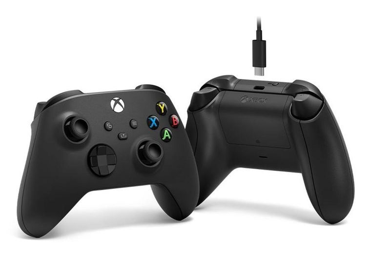 Microsoft, Xbox Serie, kontroler bezprzewodowy, Black+USB-C