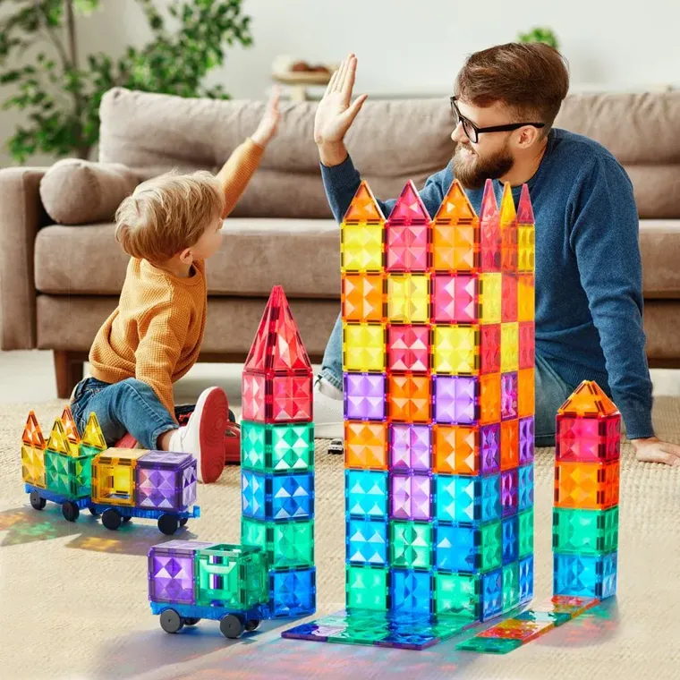 Mideer, klocki magnetyczne, 60 elementów