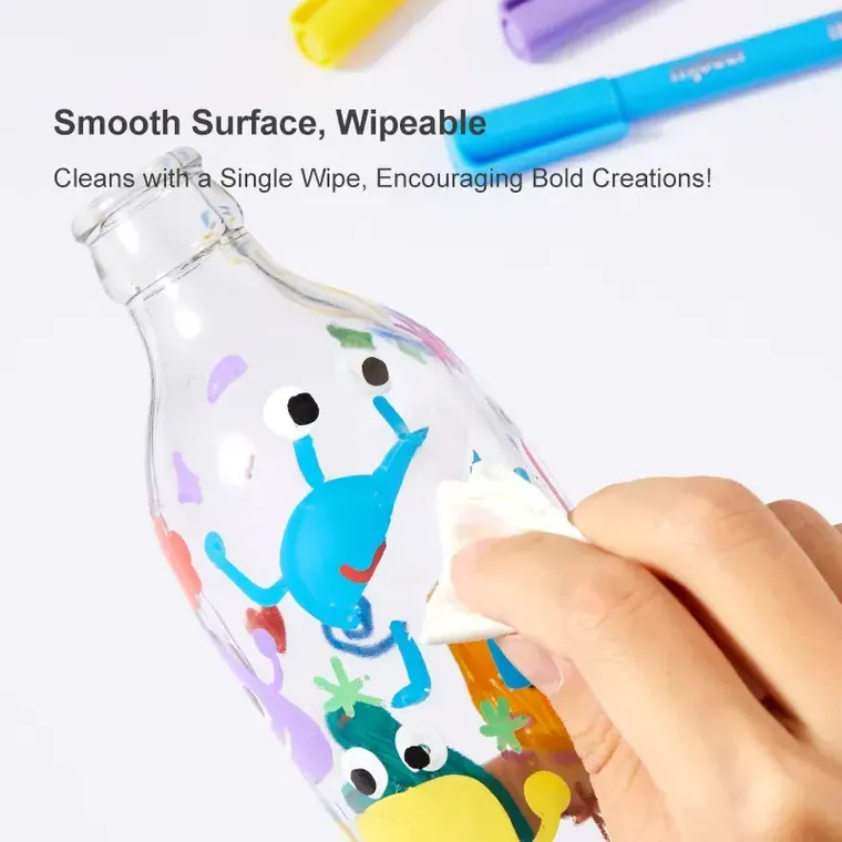 Mideer, markery akrylowe z okrągłą końcówką, 12 kolorów