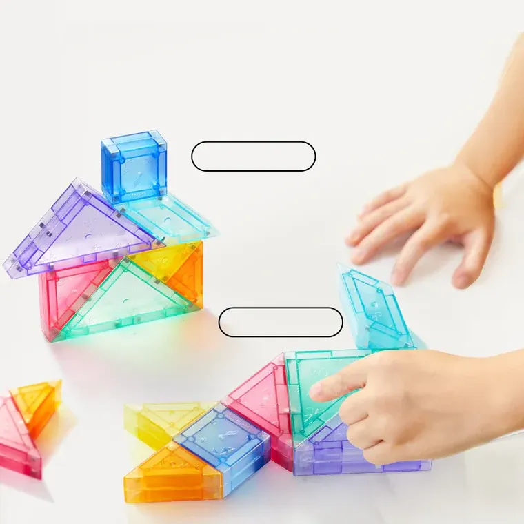 Mideer, tangram, klocki magnetyczne 3D z klepsydrą