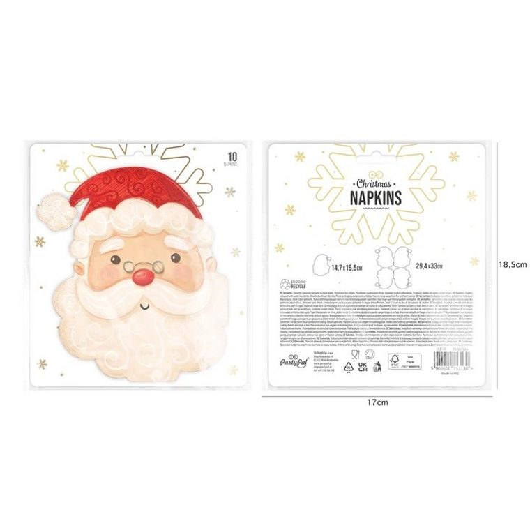 Mikołaj, serwetki świąteczne, 10 szt.