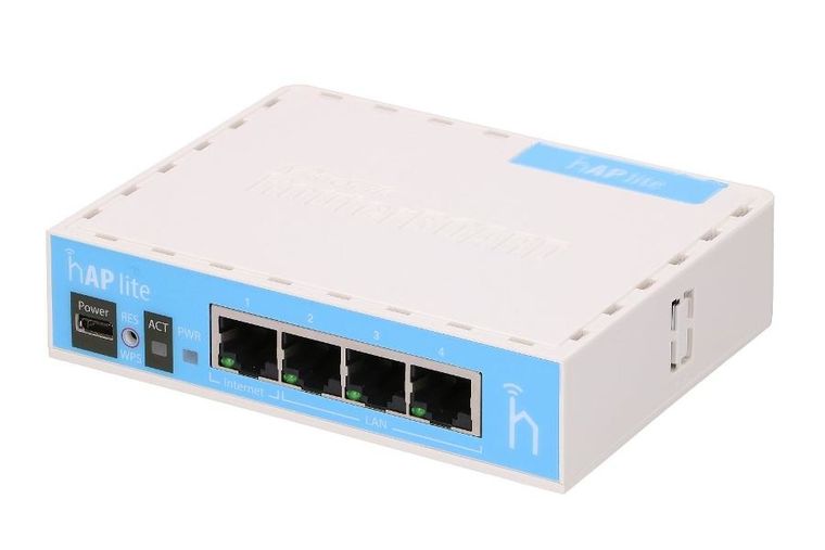 MikroTik, hAP lite, router WiFi, RB941-2nD, 2,4GHz, 4xRJ45 100Mb/s