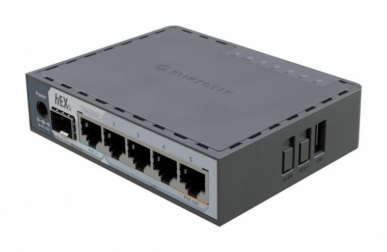 Mikrotik, hEX S, router, E60iUGS, 5xGbE RJ45, 1xSFP