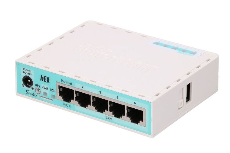 MikroTik, hExRB750Gr3, router, 5xRJ45 1000Mb/s, 1xUSB