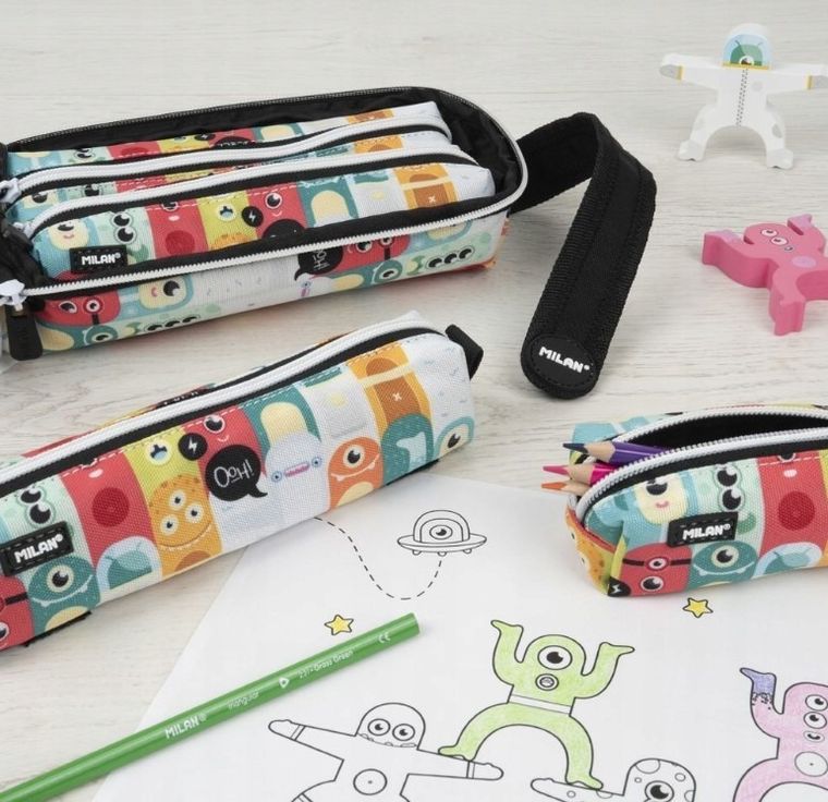 Milan, Aliens, multipiórnik, owalny, 4 piórniki, wielokolorowy