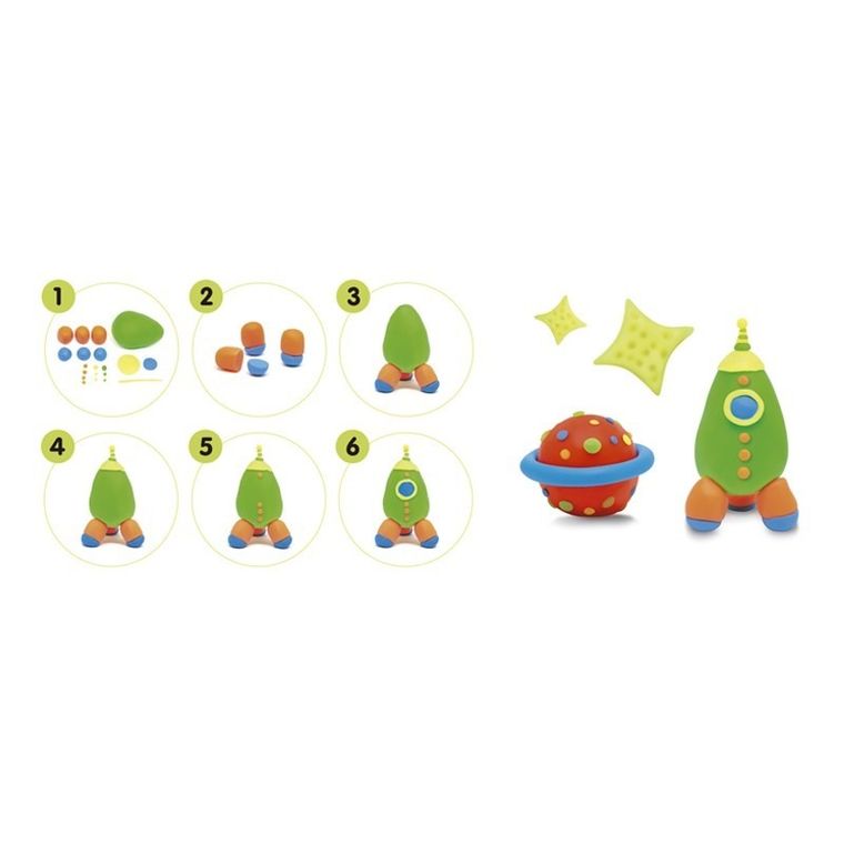 Milan, ciastolina neonowa, 5 kolorów, 142 g