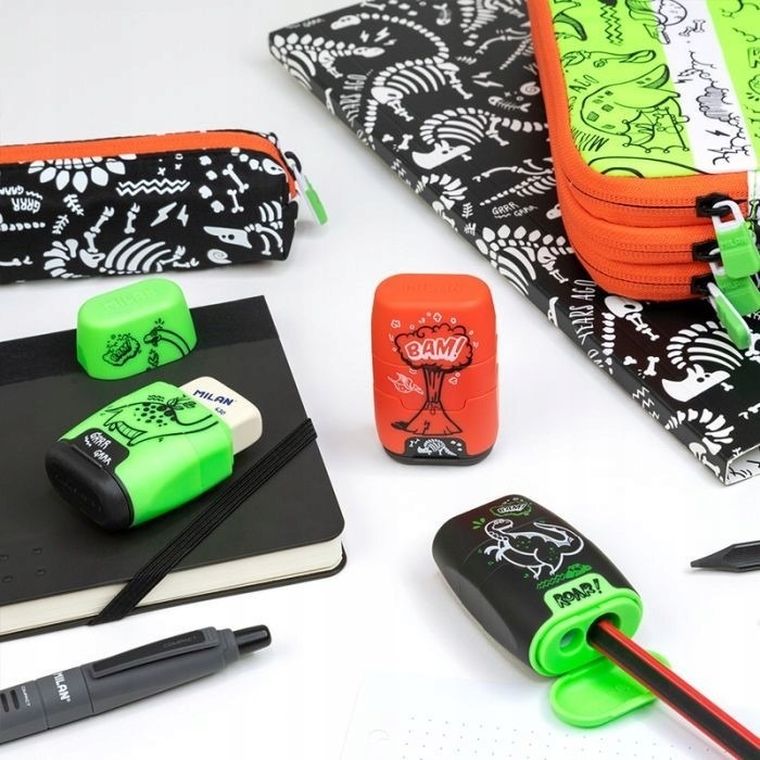 Milan, Compact, Million Years Ago, temperówko-gumka do ścierania, 16 szt.