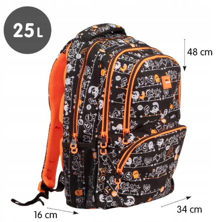 Milan, plecak szkolny, Tandem czarny