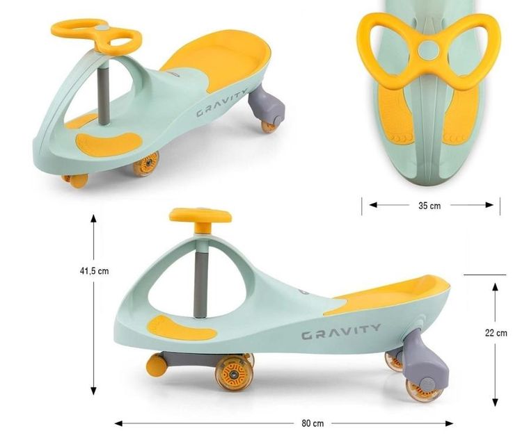 Milly Mally, Gravity, jeździk grawitacyjny, limonkowo-żółty