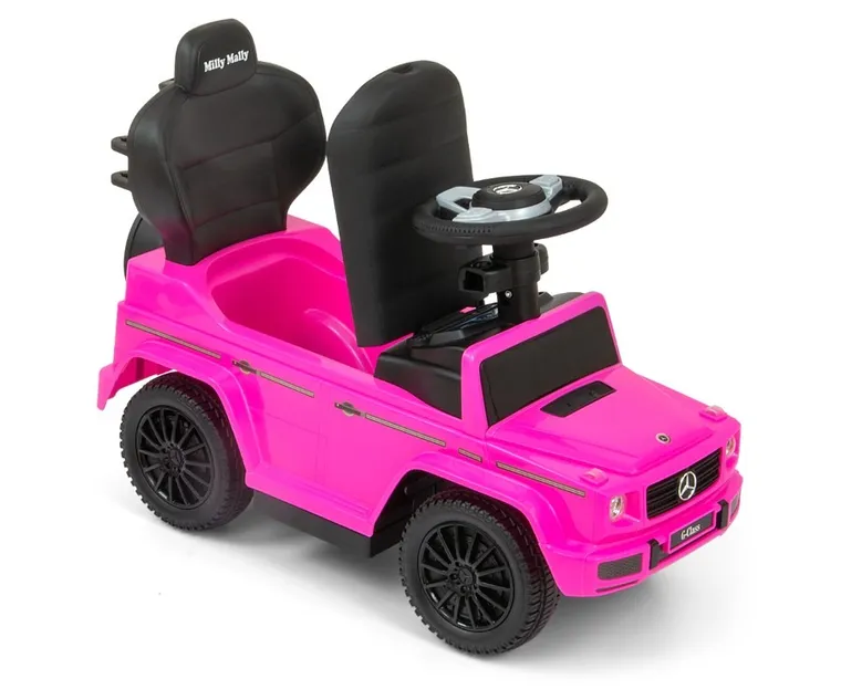 Milly Mally, Mercedes-Benz, G350d, jeździk z rączką, Pink