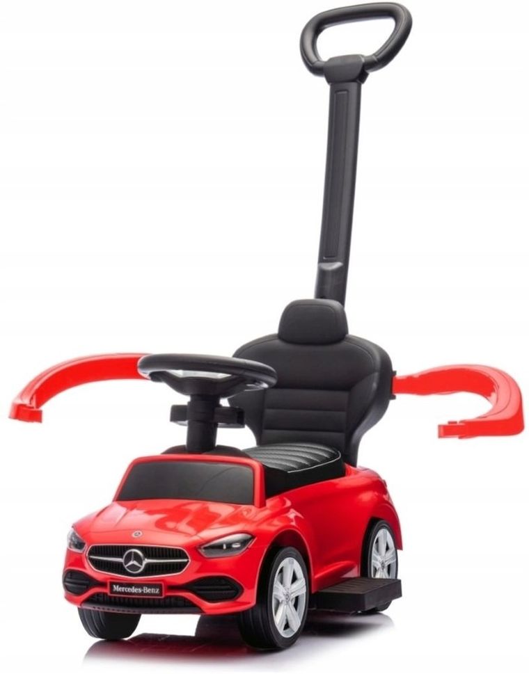 Milly Mally, Mercedes C-Class Deluxe, jeździk z rączką, pojazd, czerwony