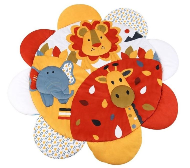 Milly Mally, TinyMini, mata edukacyjna 2w1, kwiat-safari