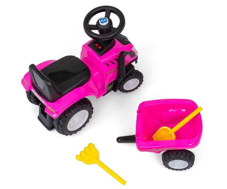 Milly Mally, Traktor New Holland T7, jeździk, pojazd, różowy