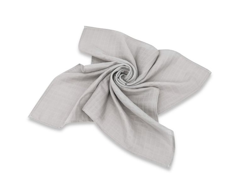 MimiNu, Duo, pielucha muślinowa, szary, 75-75 cm, 2 szt.