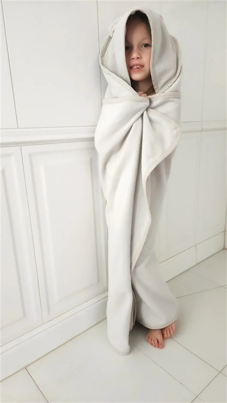 MimiNu, Junior, okrycie kąpielowe, bambus, mokka, 85-120 cm