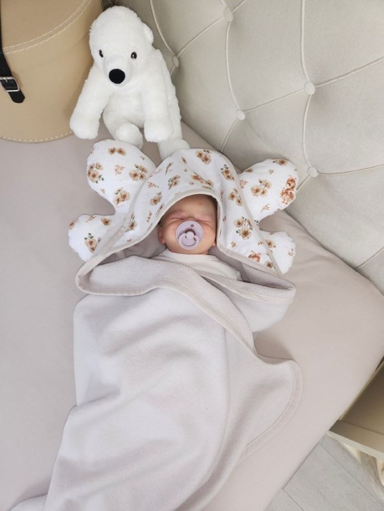 MimiNu, Kaczuszki, okrycie kąpielowe termofrotte, beż