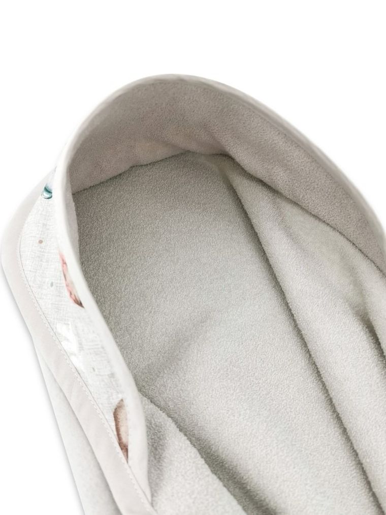 MimiNu, Karuzela, okrycie kąpielowe, termofrotte, beż, 100-100 cm