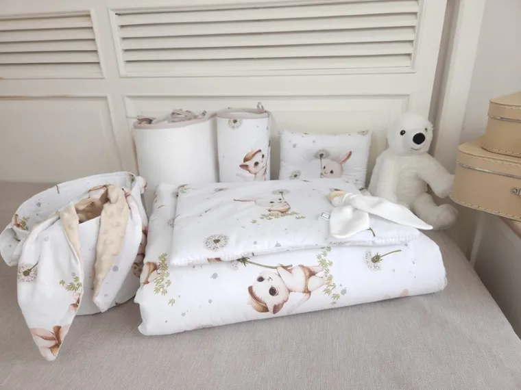 MimiNu, Kotki, 2-częściowy komplet pościeli z wypełnieniem, 135-100 cm