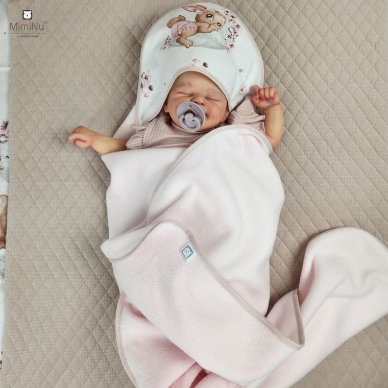 MimiNu, Lili, okrycie kąpielowe, pudrowy róż, 100-100 cm