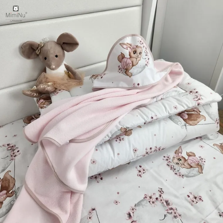 MimiNu, Lili, prześcieradło, pudrowy róż, 120-60 cm