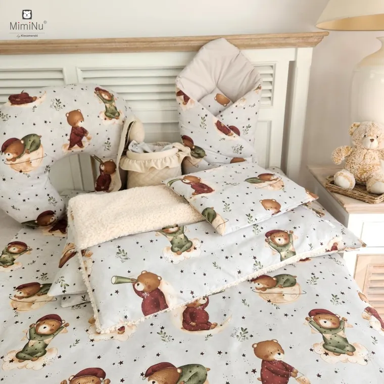 MimiNu, Miś na Księżycu, prześcieradło, 120-60 cm