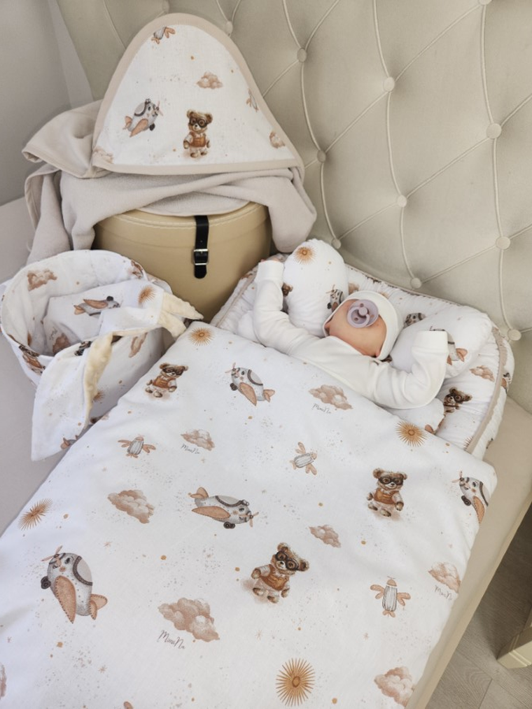 MimiNu, Misie, okrycie kąpielowe termofrotte, beż