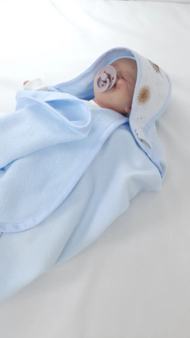 MimiNu, Misie, okrycie kąpielowe termofrotte, błękit