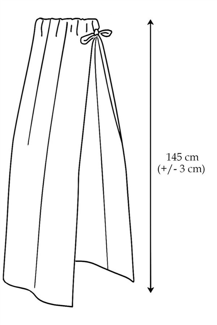 MimiNu, Muślin Premium, baldachim do łóżeczka, śmietanka, 220-145 cm