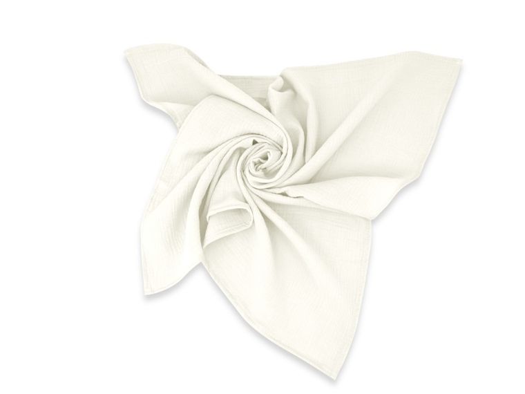 MimiNu, pieluszka muślinowa, szara + śmietanka, 75-75 cm, 2 szt.