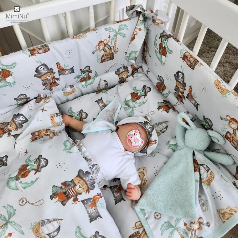 MimiNu, Piraci, 2-częściowy komplet pościeli, natural, 90-120 cm