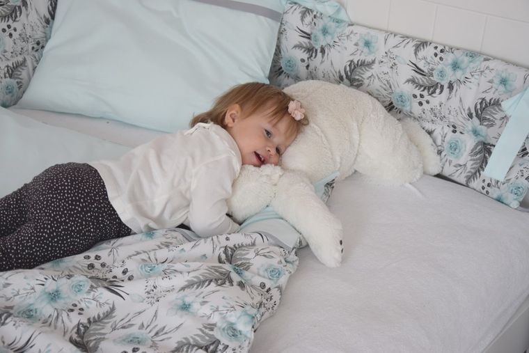 MimiNu, prześcieradło frotte z gumką, jasnoniebieskie, 70-140 cm