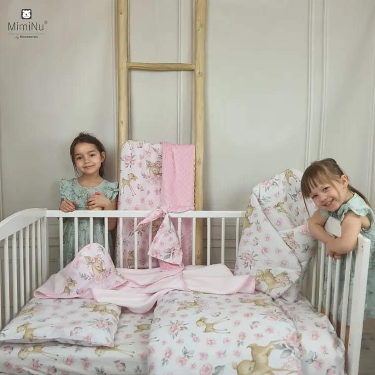 MimiNu, Sarenki, 2-częściowy komplet pościeli, różowy, 100-135 cm