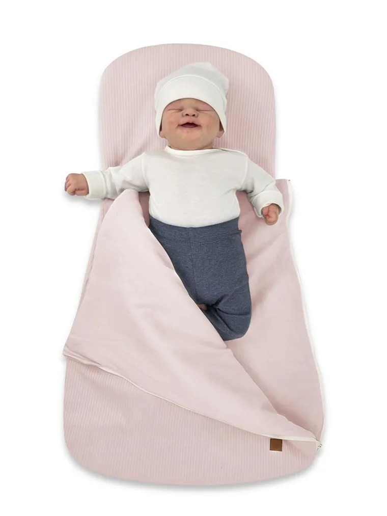 MimiNu, Soft, becik do spania i tulenia, interlock, TOG 2-2.5, pudrowy róż