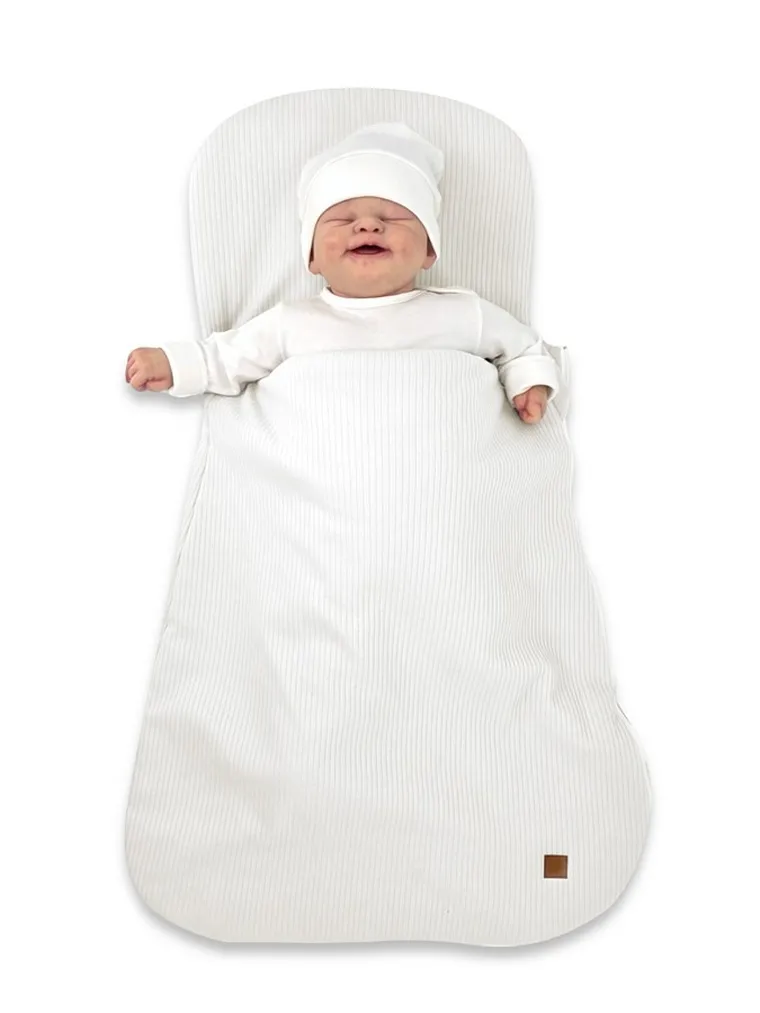 MimiNu, Soft, becik do spania i tulenia, prążek, TOG 2-2.5, śmietanka