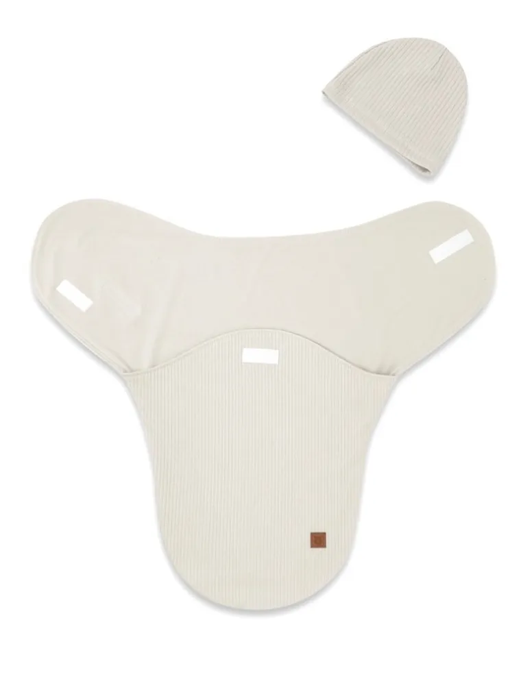 MimiNu, Soft, Leo, komplet: śpiworek + czapeczka, beż, TOG 0.5, 0-3 m